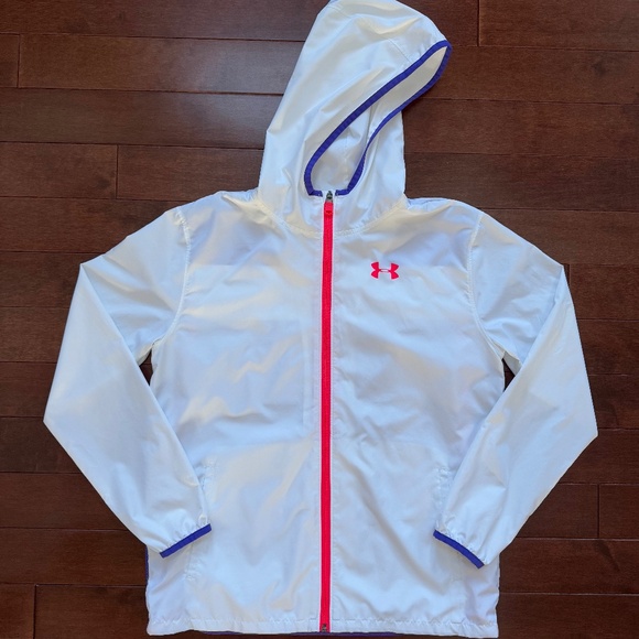 Under Armour Girl's Youth Windbreaker Jacket - Picture 1 of 6